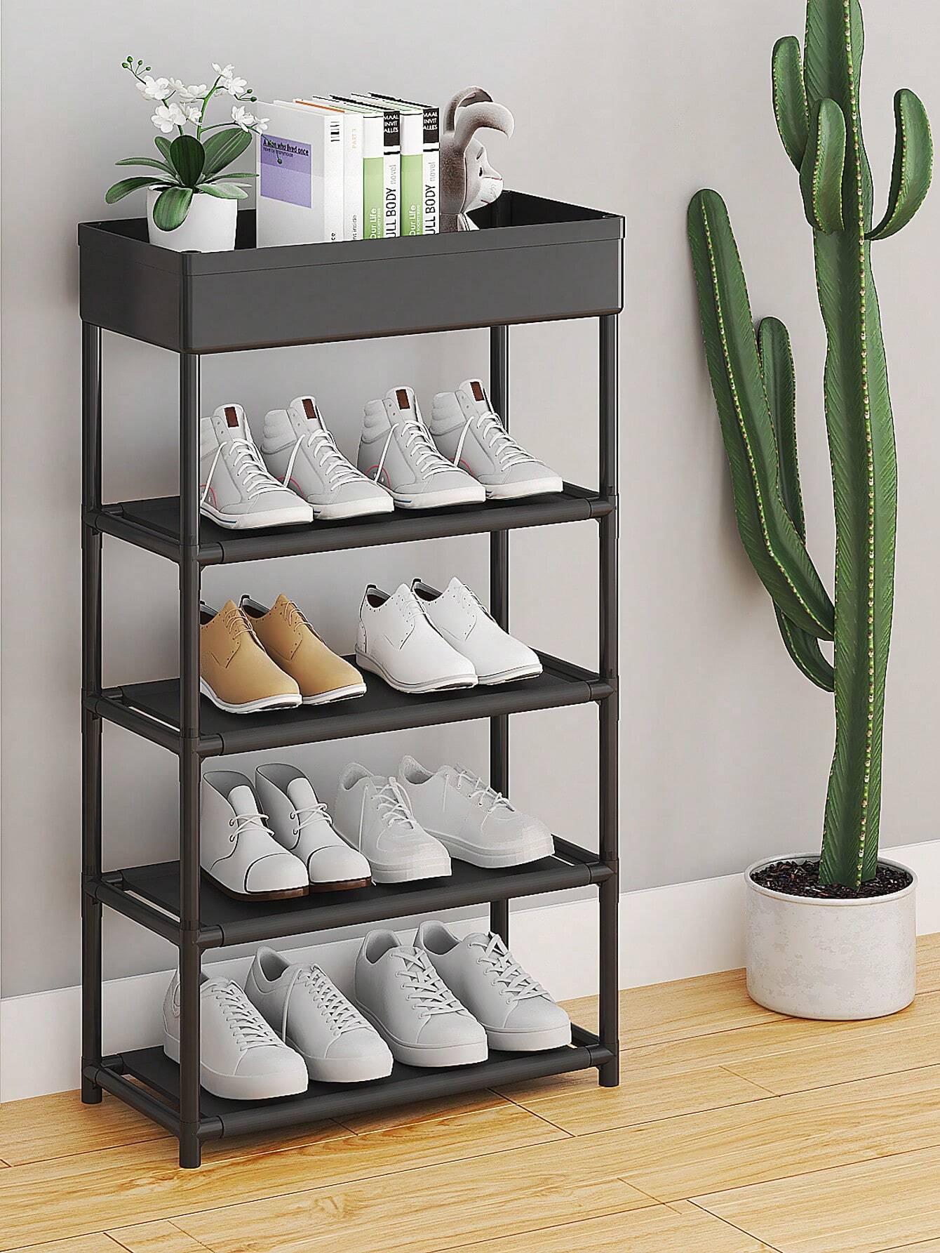 Полка для обуви 5 ярусов storage shoe rack YH9806-5 Черный