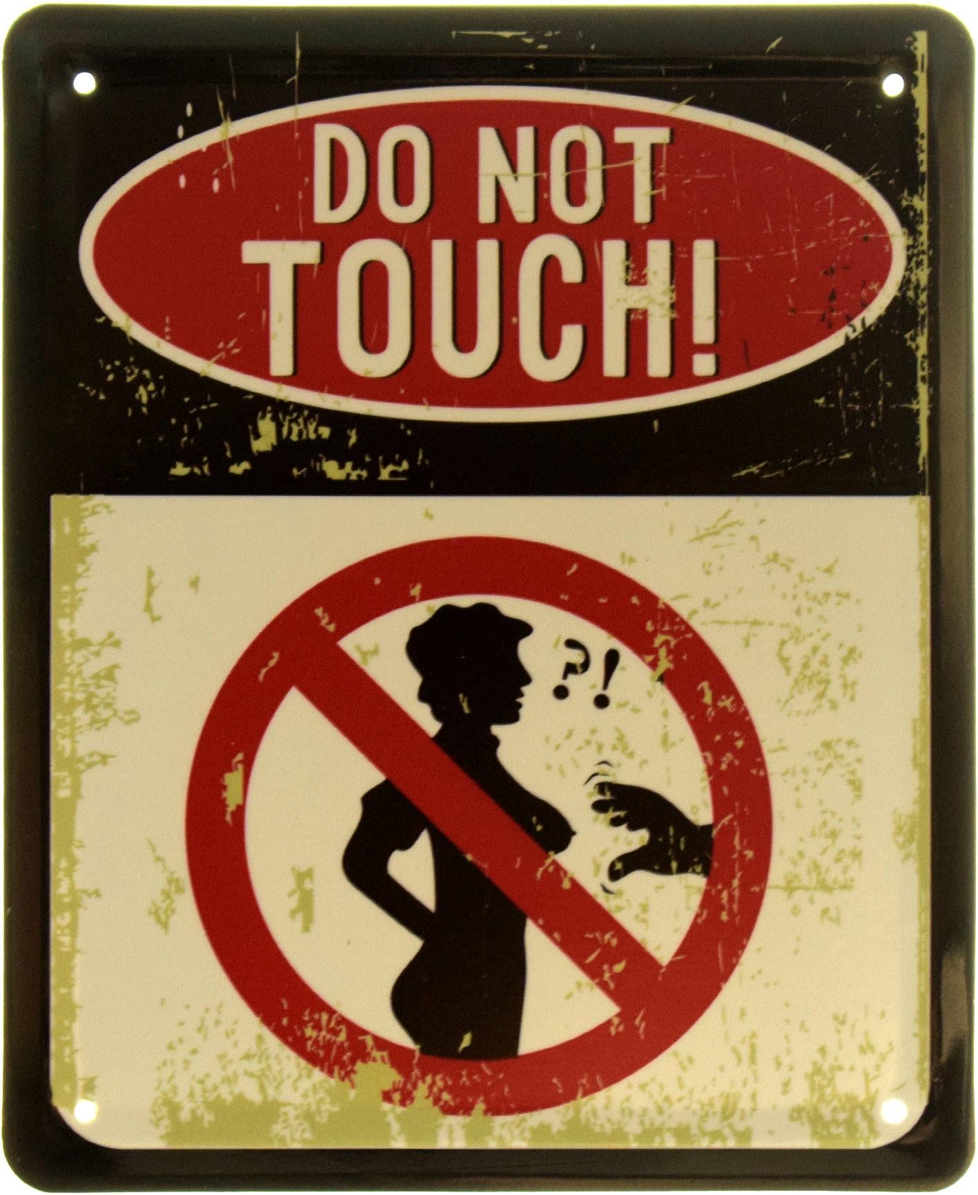 Табличка металлическая "Do Not Touch" 18x22 см (ms-103901)