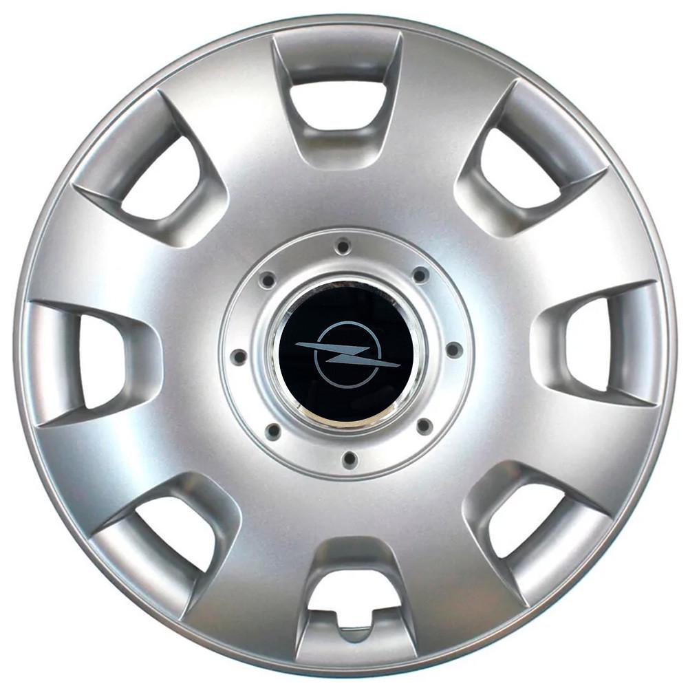Колпаки SJS 107 с логотипом Opel NEW 4 шт. R13 Серебряный (2789080827)