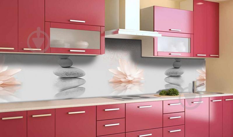 Наклейка виниловая кухонный фартук  Zatarga  "Серые камни Пирамиды"  600х2500 мм