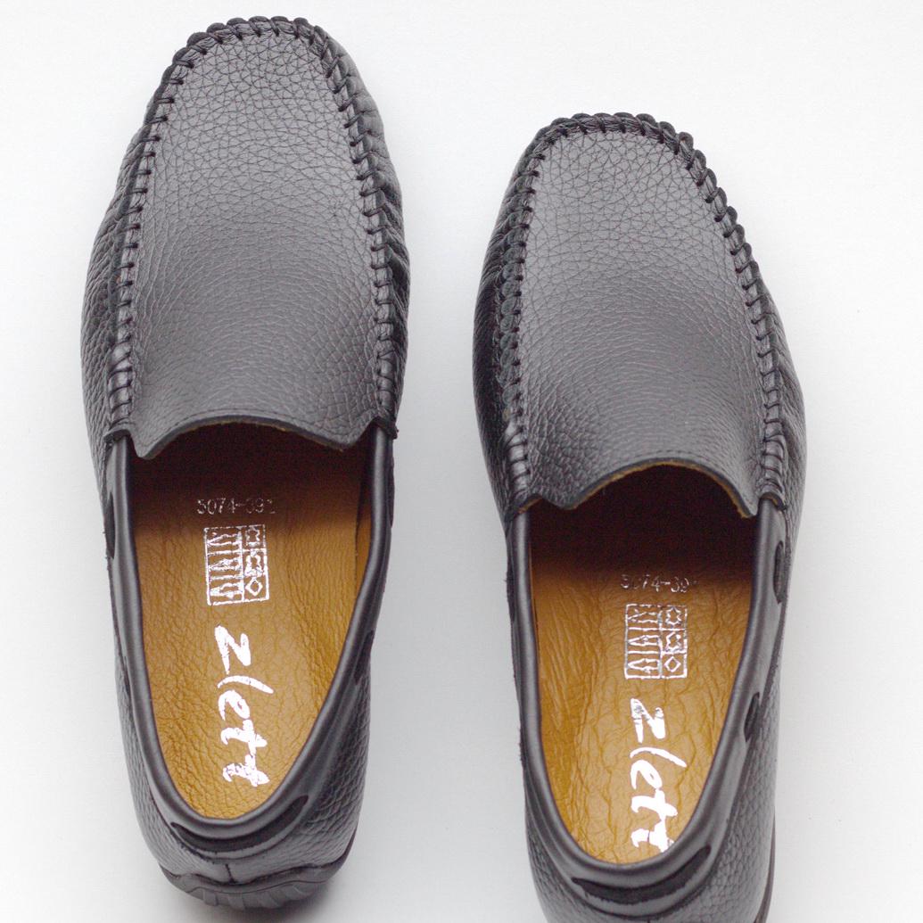 Мокасины мужские Zlett из натуральной кожи р. 40 Черный (5074) - фото 9 Мокасины мужские Zlett из натуральной кожи р. 40 Черный (5074) - фото 9