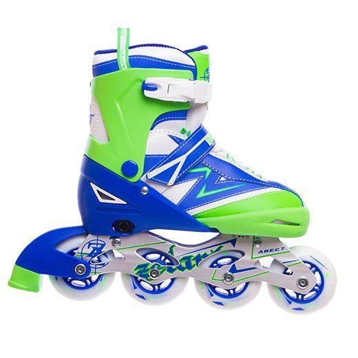 Роликовые коньки Forever Z094 раздвижные р. 34-37 Синий/Салатовый (60363085)