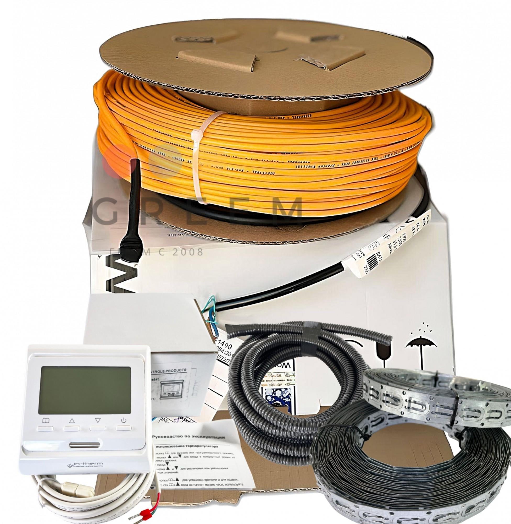 Гріючий кабель WOKS 18 15,6-23,7 м² (2650 Вт)+програмований термостат