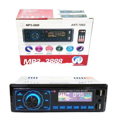 Автомагнітола MP3 3888 ISO 1DIN FM-тюнер 4х50W сенсорний дисплей Чорний (7882_510) - фото 4