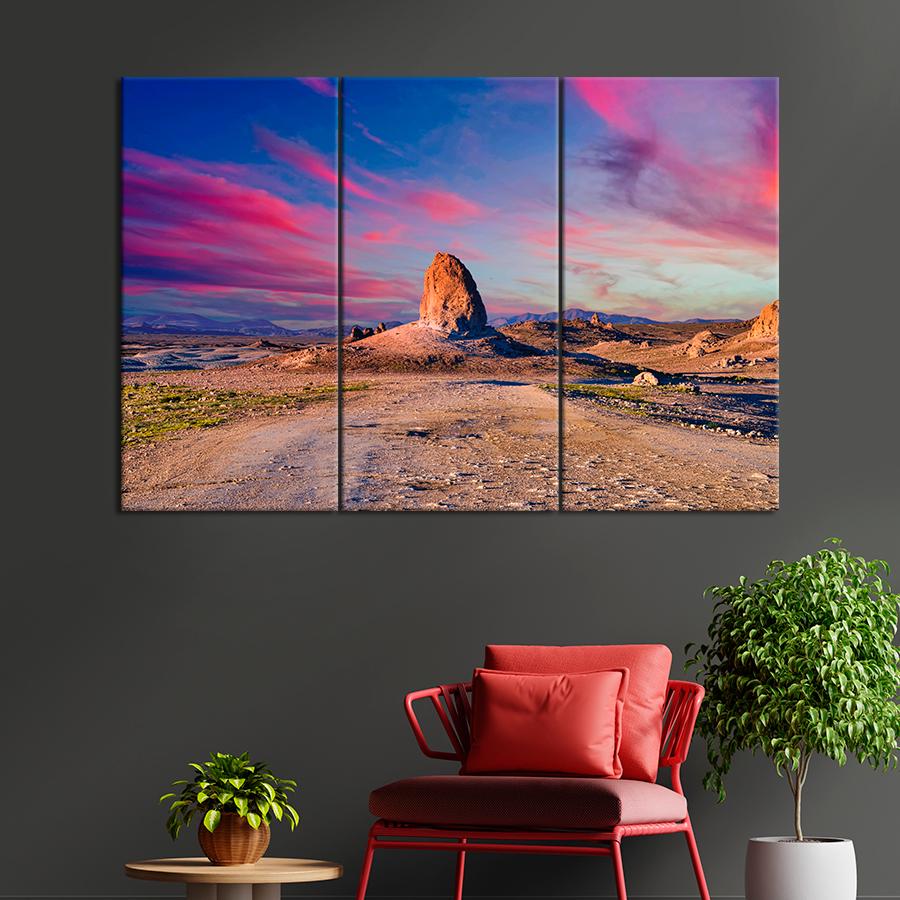 Картина природа Розовые облака над калифорнийской пустыней 78x48 см (A1164-3)