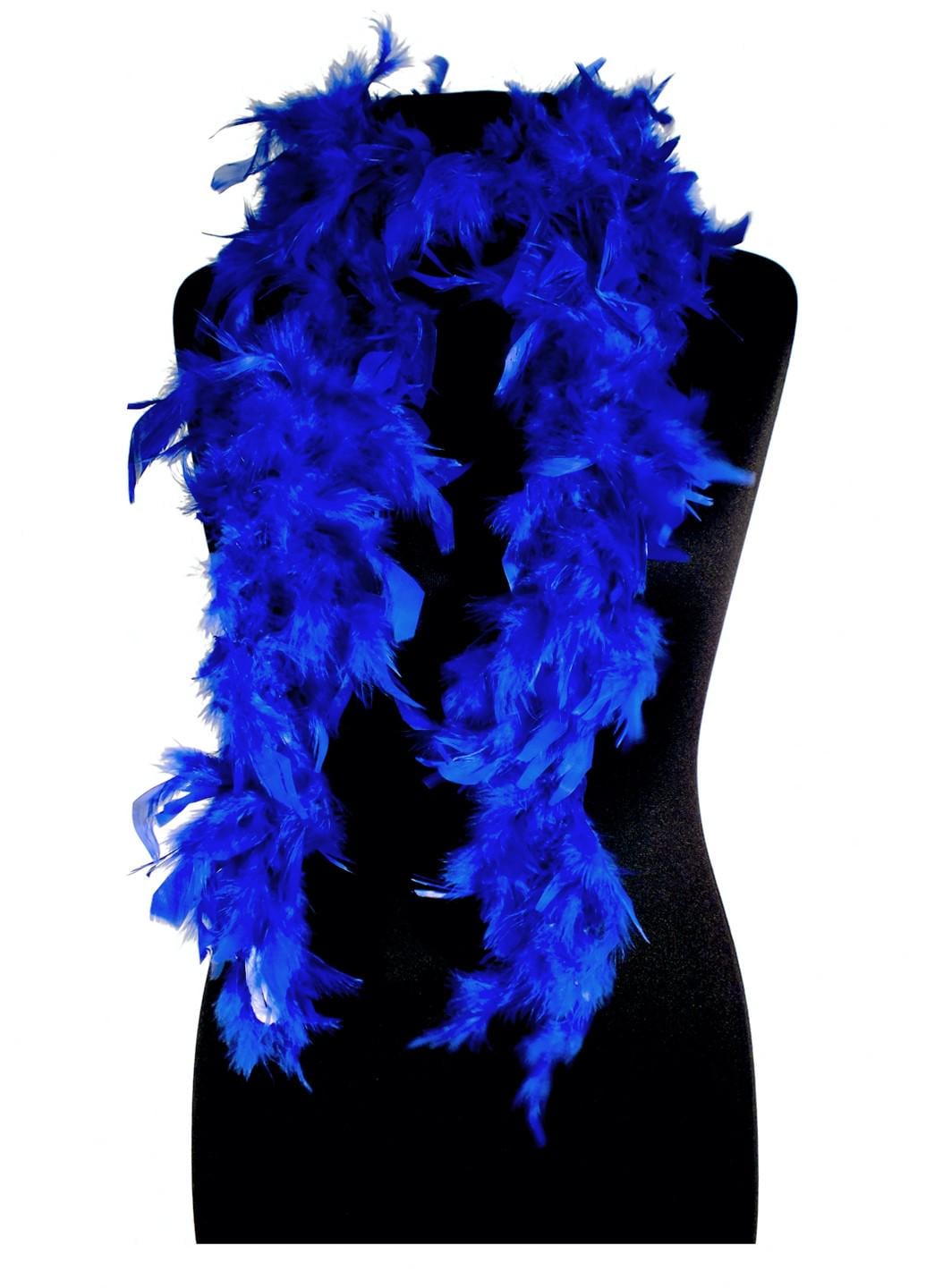 Боа из натуральных перьев Синий 9-252D-BL