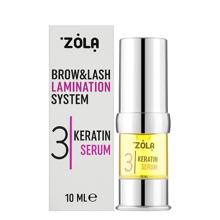 Засіб №3 Zola Brow&Lash Keratin Serum для ламінування брів та вій 10 мл