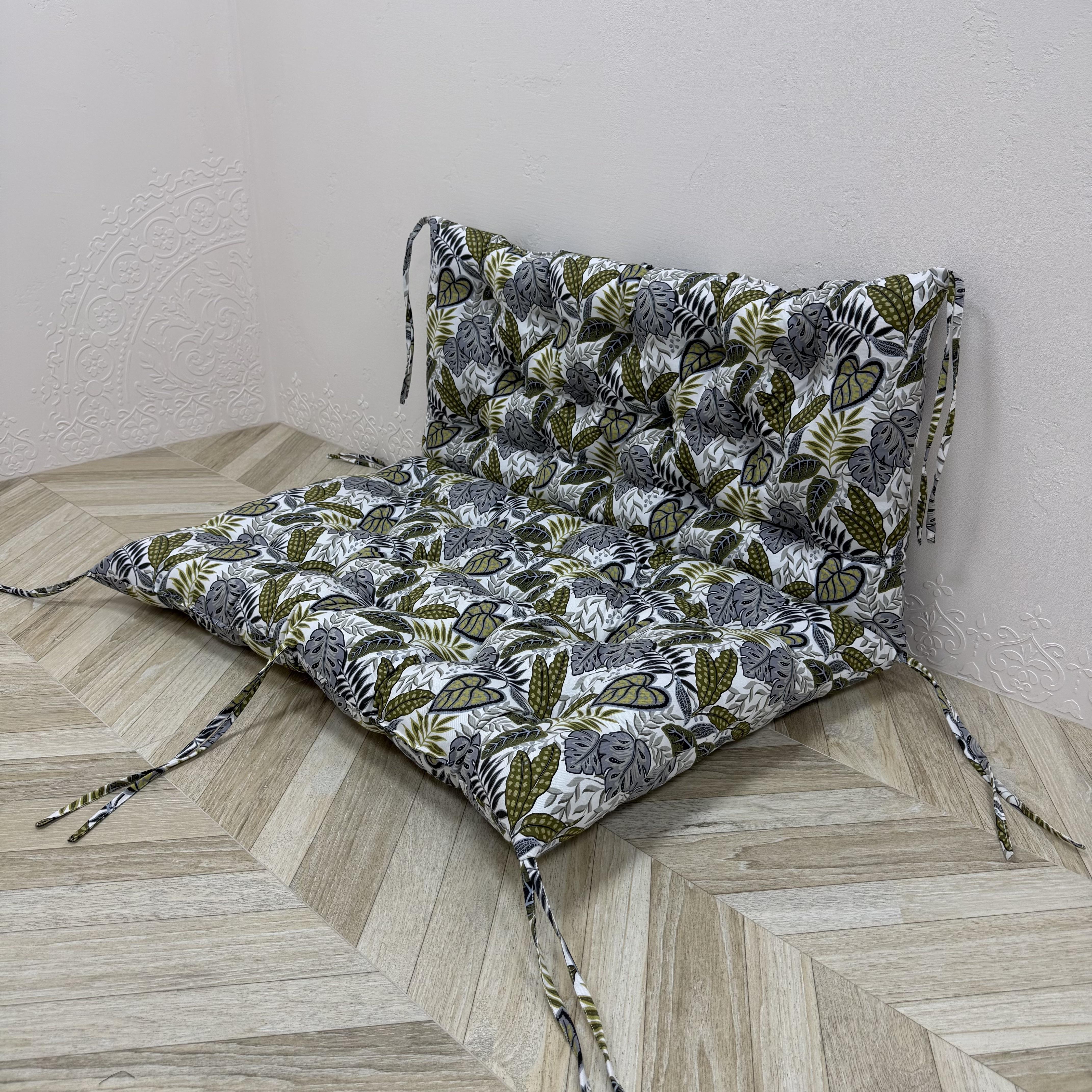 Подушка Comfort Home Monstera на поддоны/качели/каркасы/садовая мебель панама 100х50х50 см