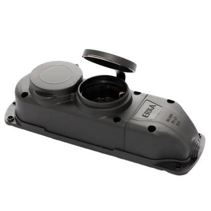 Колодка двойная ERKA 6002 с/к и заглушками каучук 16А (28688032)