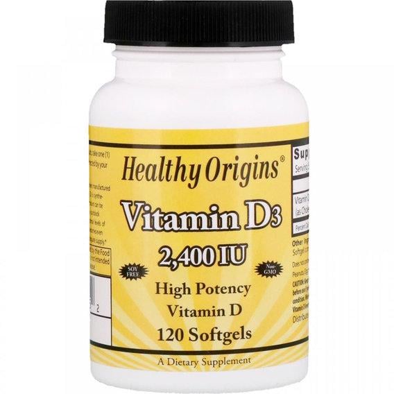 Витамин D Healthy Origins Vitamin D3 2400 IU 120 Softgels