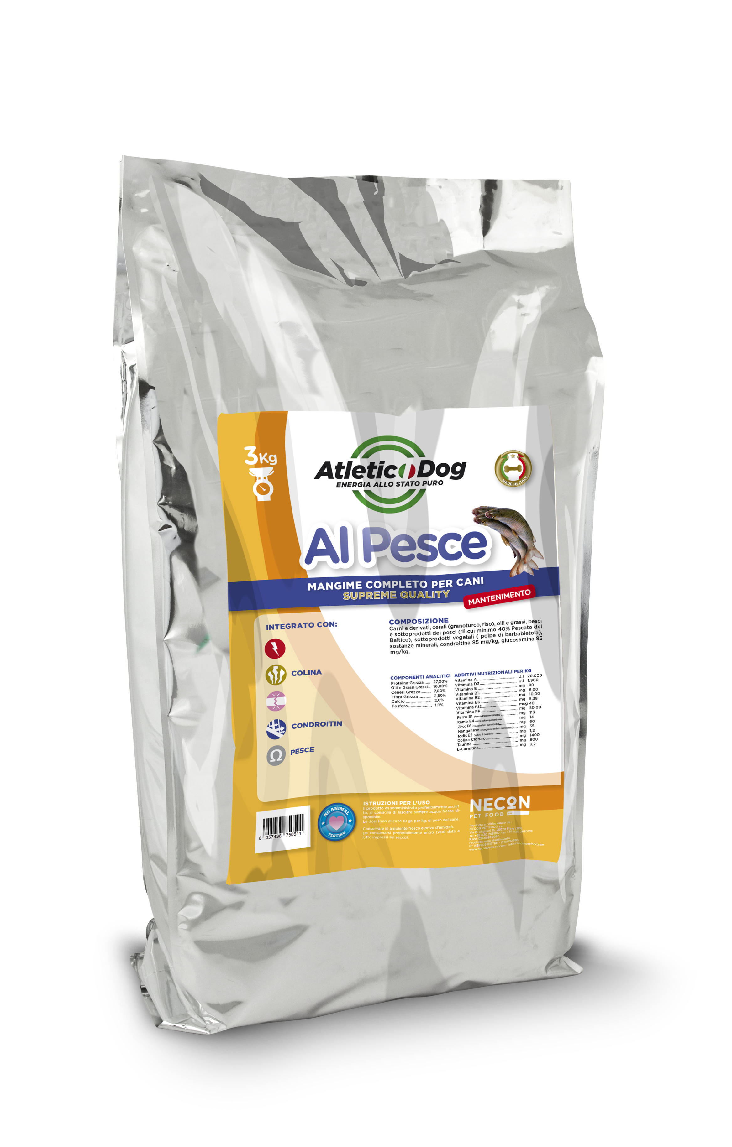 Сухий корм для собак Atletic Dog Mant. Fish 3 кг (NEC35)