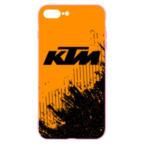 Чехол для iPhone 8 Plus KTM and grunge background
