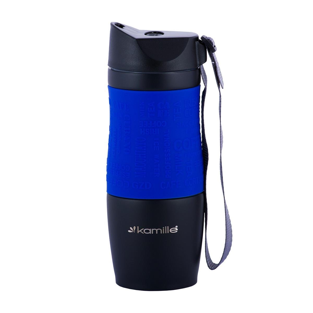 Термокружка Kamille KM-2052A из нержавеющей стали 380 мл Синий (29-84-2052A)