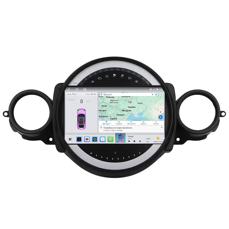 Автомагнитола штатная Lesko для Mini Cabrio II Рестайлинг 2010-2015 4/64 QLED CarPlay 4G Wi-Fi GPS Prime 9" (27281916)