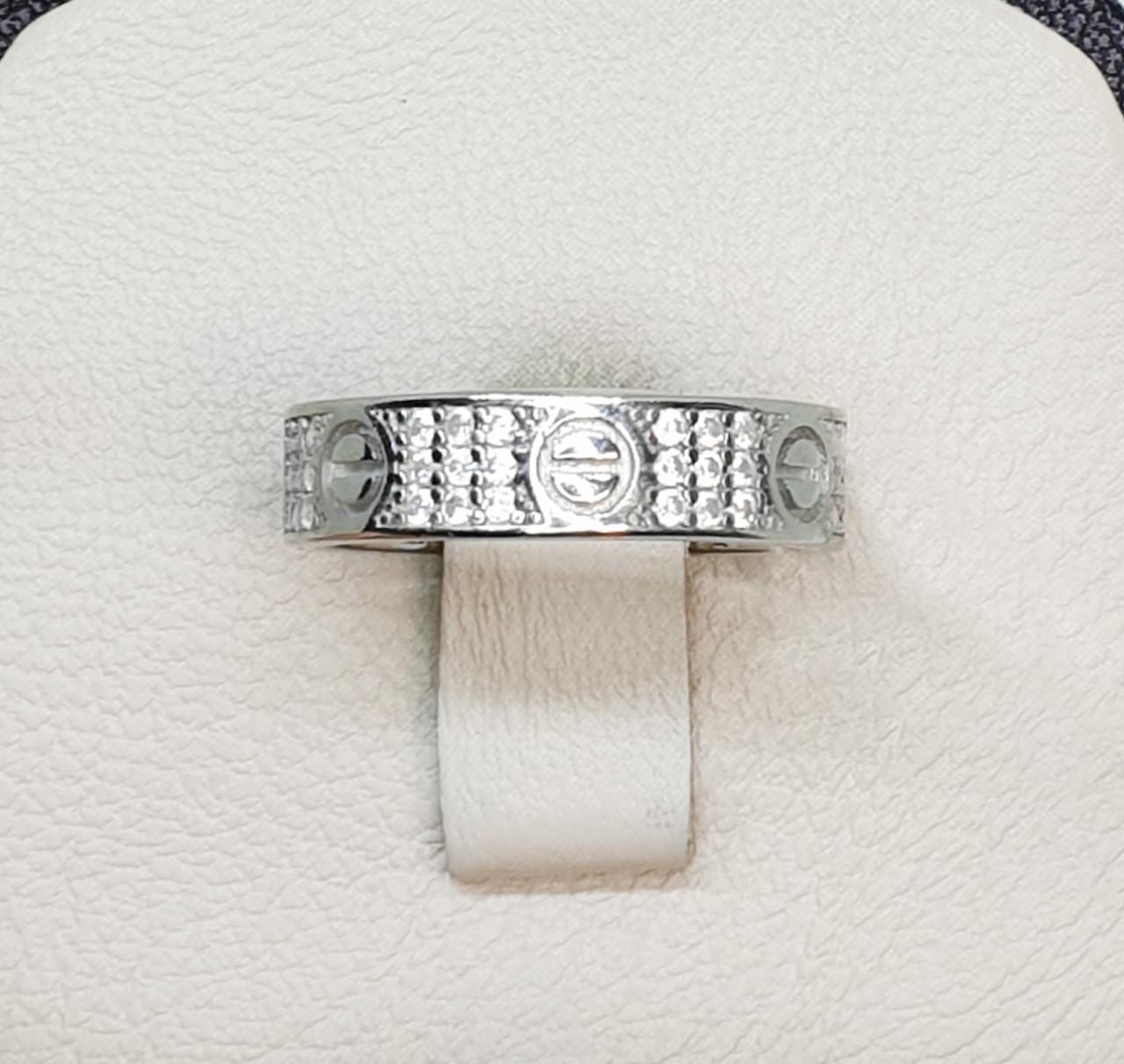 Кольцо серебряное с кубическим цирконием р. 19 4,39 г (1489903903)