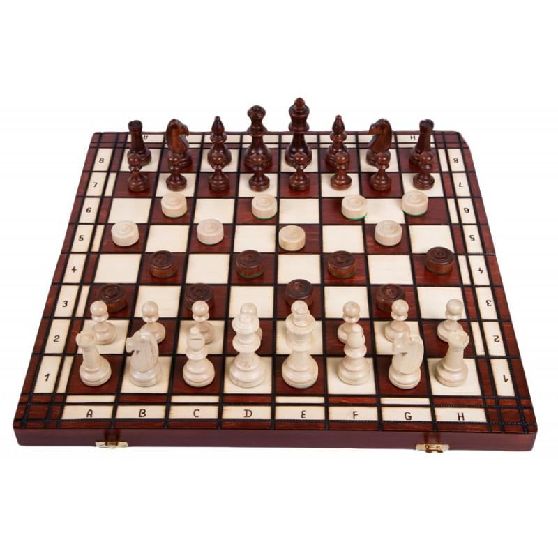 Набір шахи/шашки великі 48х48 см (Мадон 165) - фото 1 Набір шахи/шашки великі 48х48 см (Мадон 165) - фото 1