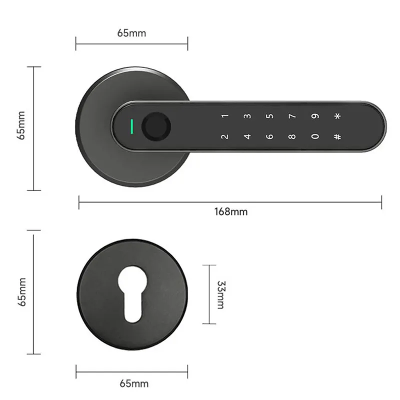 Замок розумний для міжкімнатних дверей Arkfish Smart Lock S5 Pro Split Version Black - фото 2 Замок розумний для міжкімнатних дверей Arkfish Smart Lock S5 Pro Split Version Black - фото 2