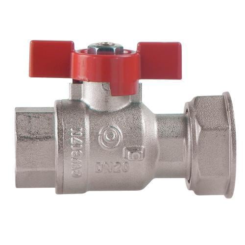 Кран шаровой IVR 3/4"-1" прямой с накидной гайкой бабочка