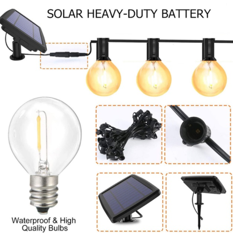 Гирлянда уличная на солнечной батарее с пультом 7,6 м Теплый белый (2814834109) - фото 5 Гирлянда уличная на солнечной батарее с пультом 7,6 м Теплый белый (2814834109) - фото 5
