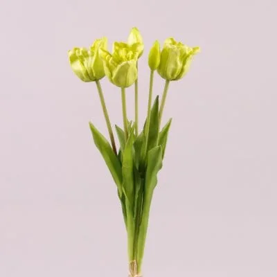 Букет тюльпанов искуссвтенных Flora из латекса Зеленый (72743)