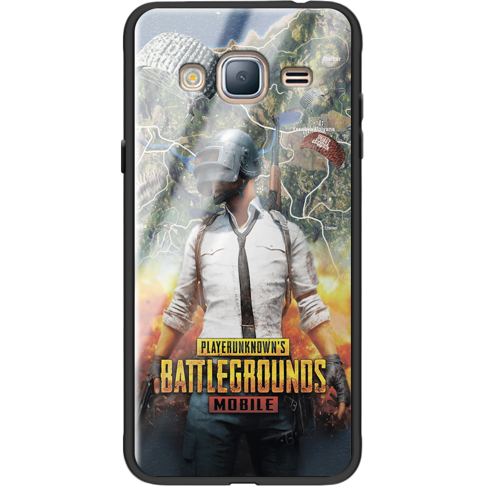 Чохол BoxFace Samsung J320 Galaxy J3 PUBG Mobile Чорний силікон з склом (24962-up2309-37742)