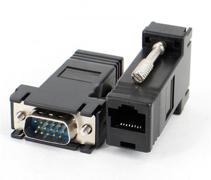 Переходник мониторный SUNROZ с VGA на RJ45/Lan (A48480) - фото 2