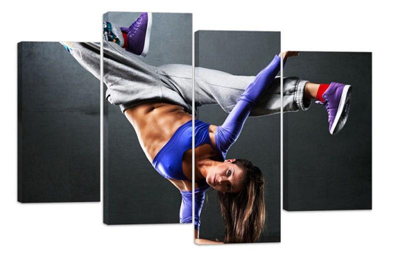 Модульная картина KIL Art Жажда танца на холсте из четырех частей 129x90 см (M4_L_508)