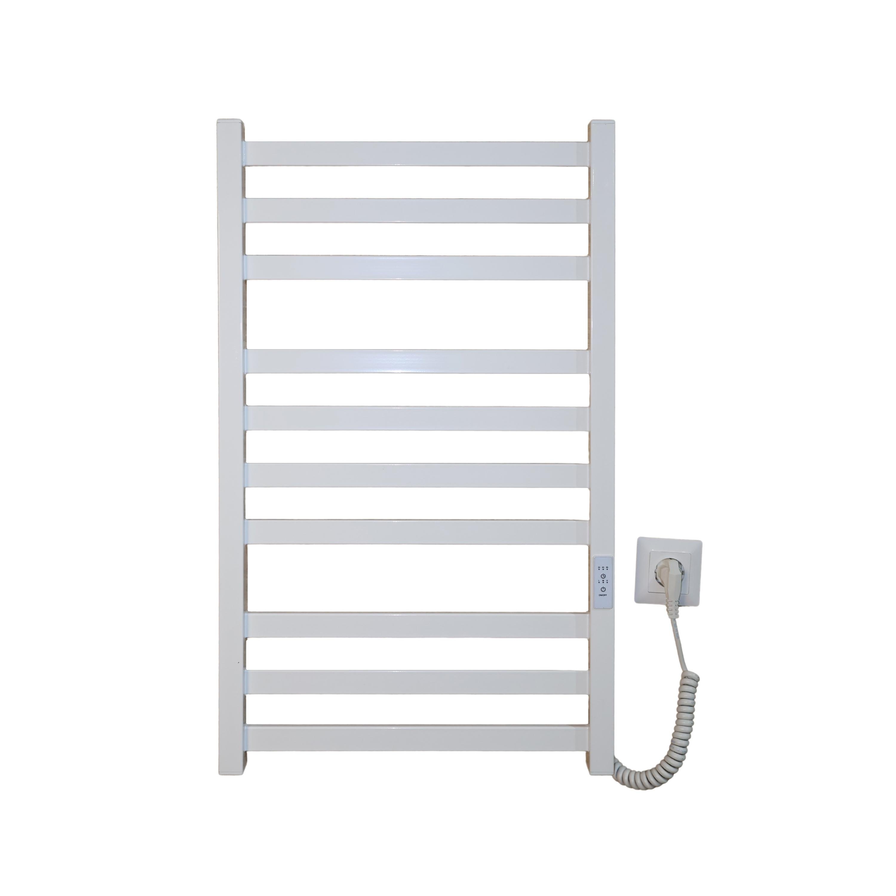 Полотенцесушитель электрический Carino Ricardo с контроллером 790x490 мм Белый глянец (R7949FWG)