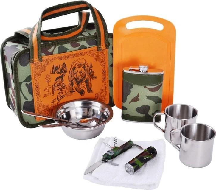 Набор подарочный для охотника или рыбака Охота на медведя 12 пр. Камуфляж