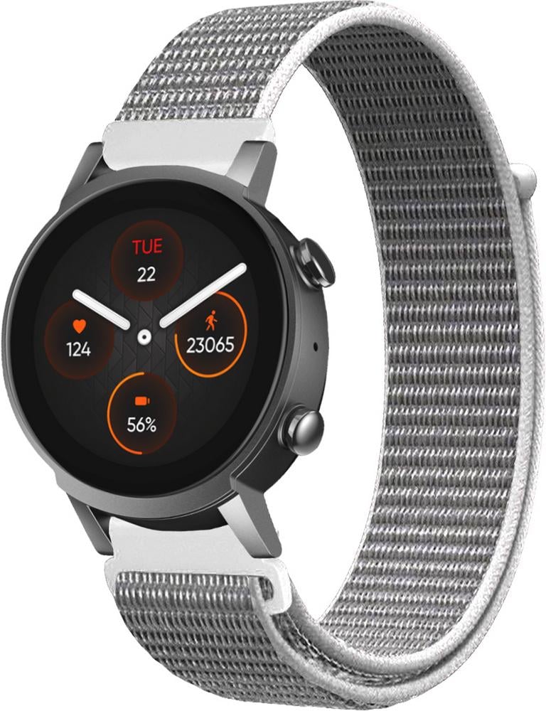 Ремешок нейлоновый Sport Loop для Mobvoi TicWatch E3 Grey (16136-33)