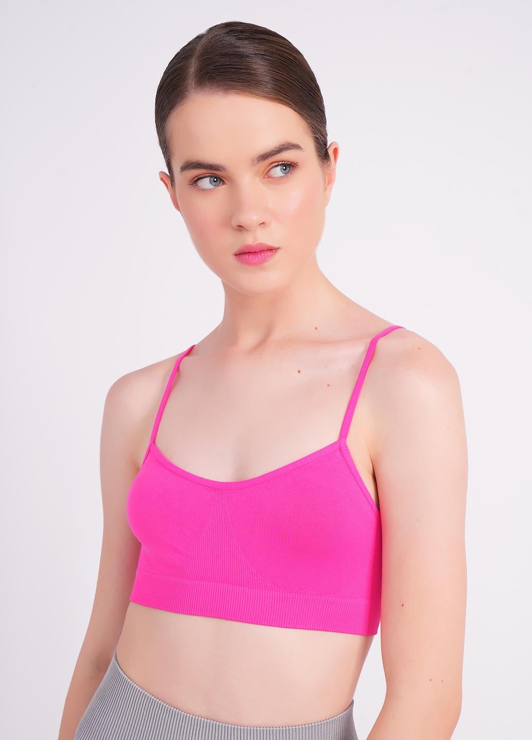 Топ бесшовный Giulia CAMI TOP на тонких бретелях L/XL Pink/Bright Pink (33341336)