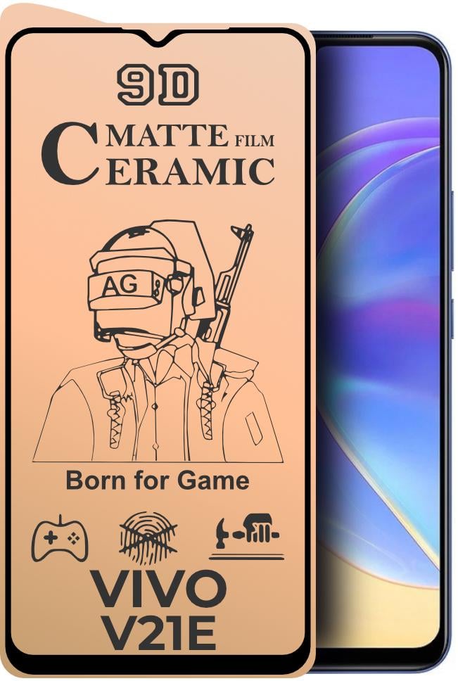 Защитная пленка Ceramic для Vivo V21e матовая керамическая (24217)