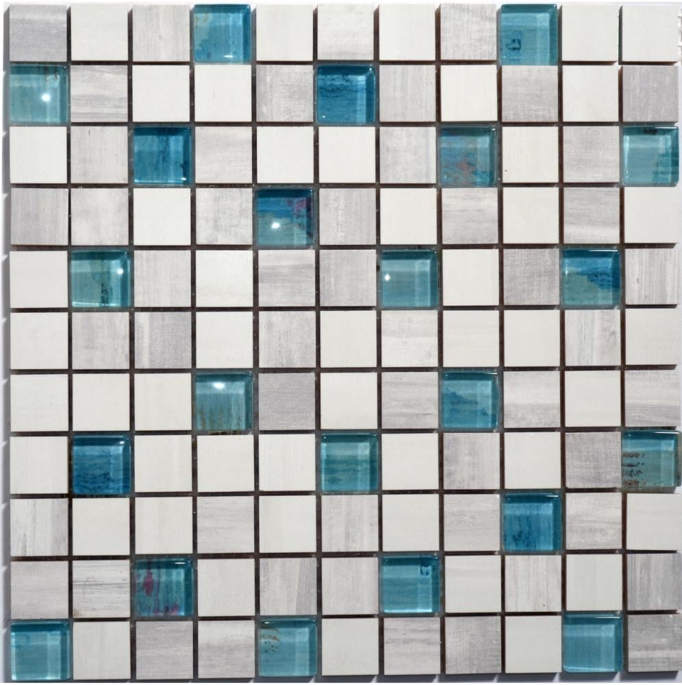 Мозаика СМ 3108 C3 Laterizio Griz/Laterizio Bianco/lgrunde Glass 300x300x9 мм 25x25 мм (002695)