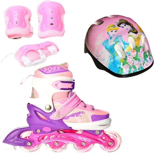 Ролики детские набор Jaguar Combo Disney защита и шлем р. 39-42 Princess (2T3007E)