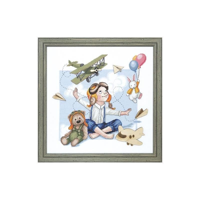 Набор для вышивания крестиком Чарівна Мить М-253 Юный летчик (23750)