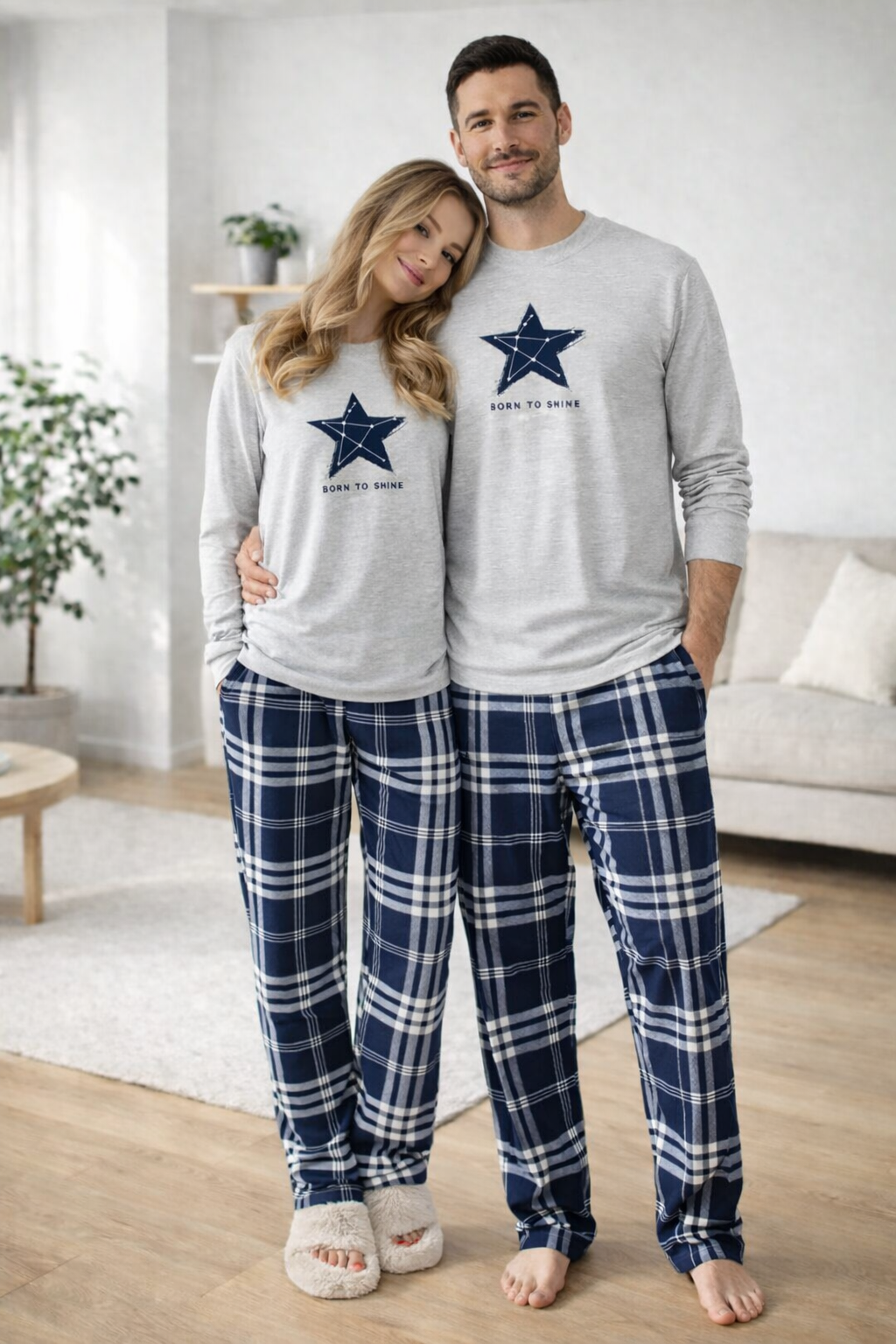 Парний комплект Born to Shine Family look чоловіча та жіноча піжама M (TL590/91)