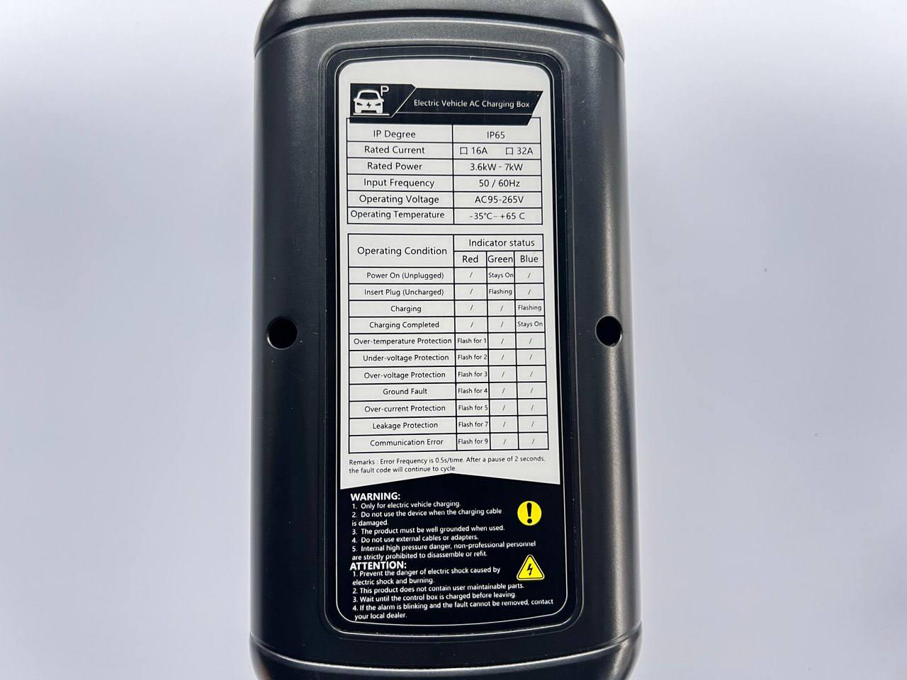 Зарядний пристрій для електромобілів EV CHARGER 32A (TYPE1) - фото 5