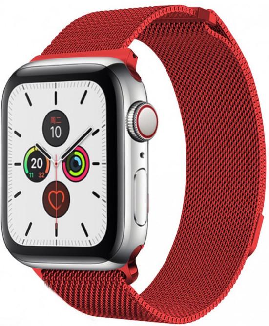 Металический ремешок Apple Milanese Loop for Apple Watch 42 mm, Red (HC)