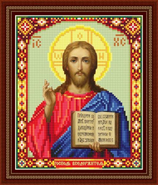 Алмазная мозаика Икона Господь Вседержитель 19х23 см (1878031398)