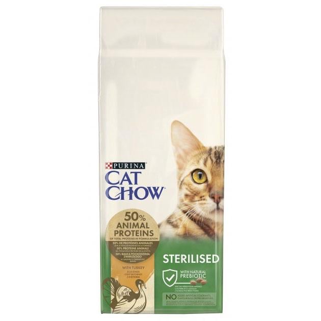 Корм сухой для кошек Purina Cat Chow Sterilised с индейкой 15 кг (7613287329592)