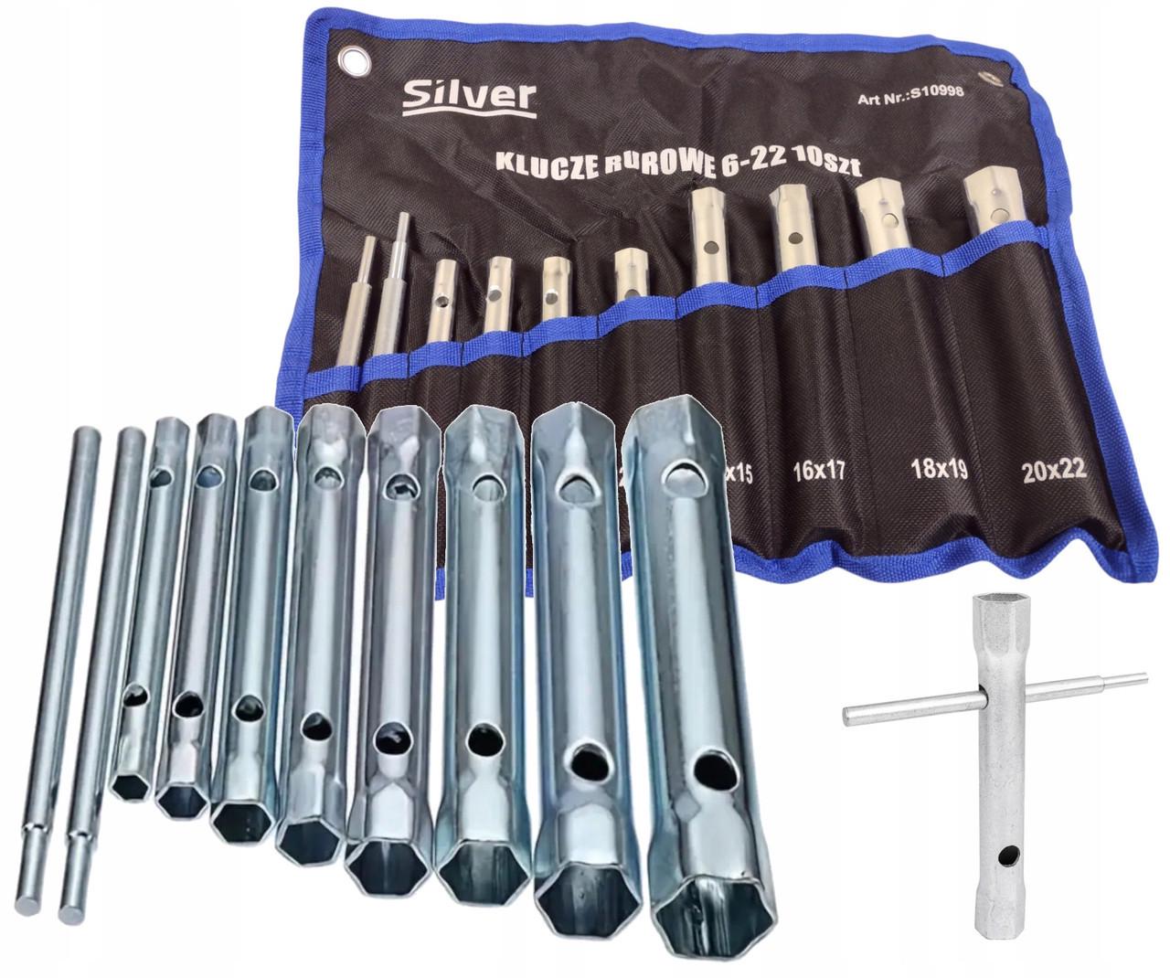 Ключі трубні Silver S10998 6-22 мм (S10998) - фото 2 Ключі трубні Silver S10998 6-22 мм (S10998) - фото 2