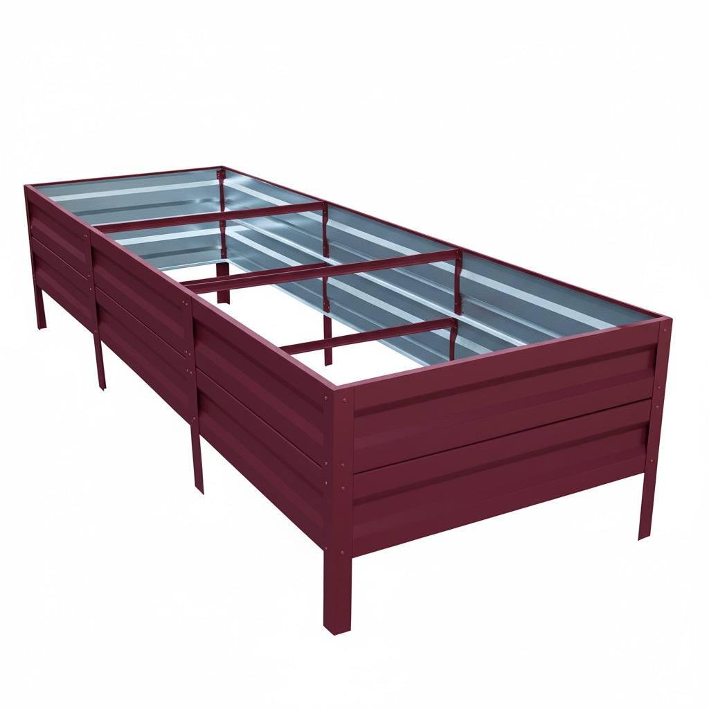 Грядка оцинкованная цинк 0,65 мм 3x1х0,4 м RAL3005 мат