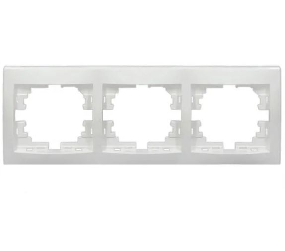 Рамка тройная Lezard Mira горизонтальная Белый (26285408)