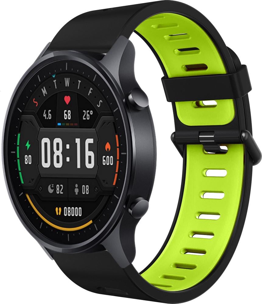 Ремешок Traf для Xiaomi Mi Watch Color Black-Green (31493)