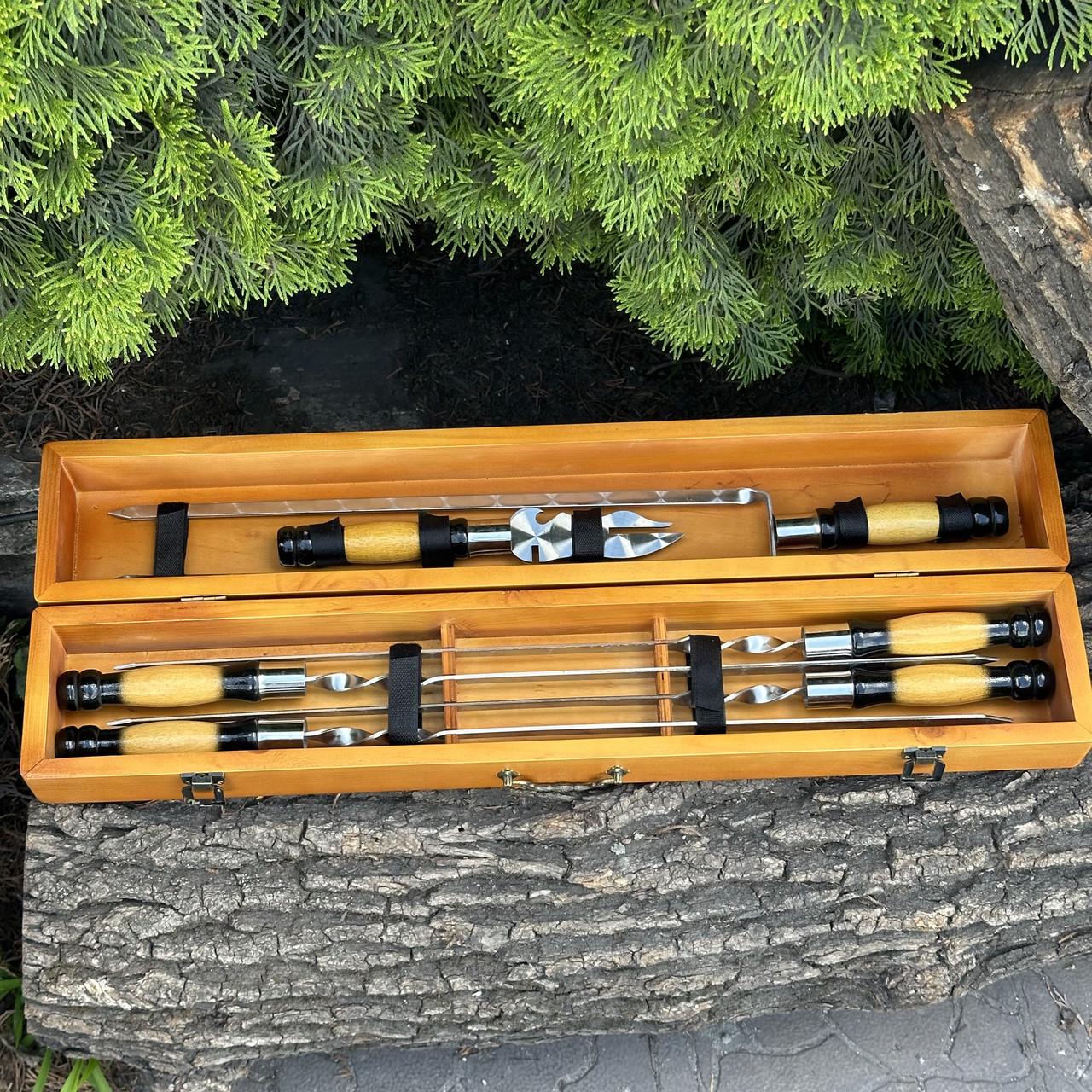 Набор подарочный для барбекю Mzavod ШашлыКейс Светло-коричневый (27728852)