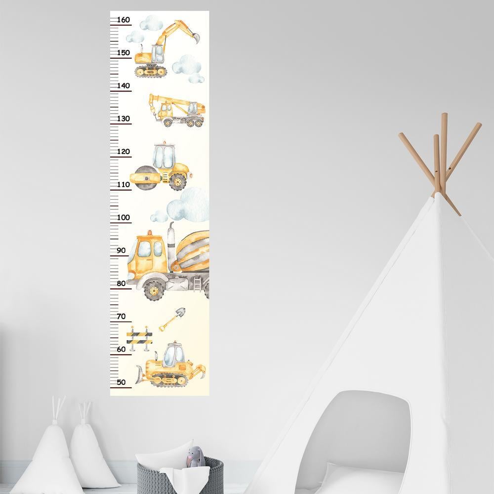 Наклейка-ростомер на стены LIPKO Строительная техника виниловая 30х115 см (093)