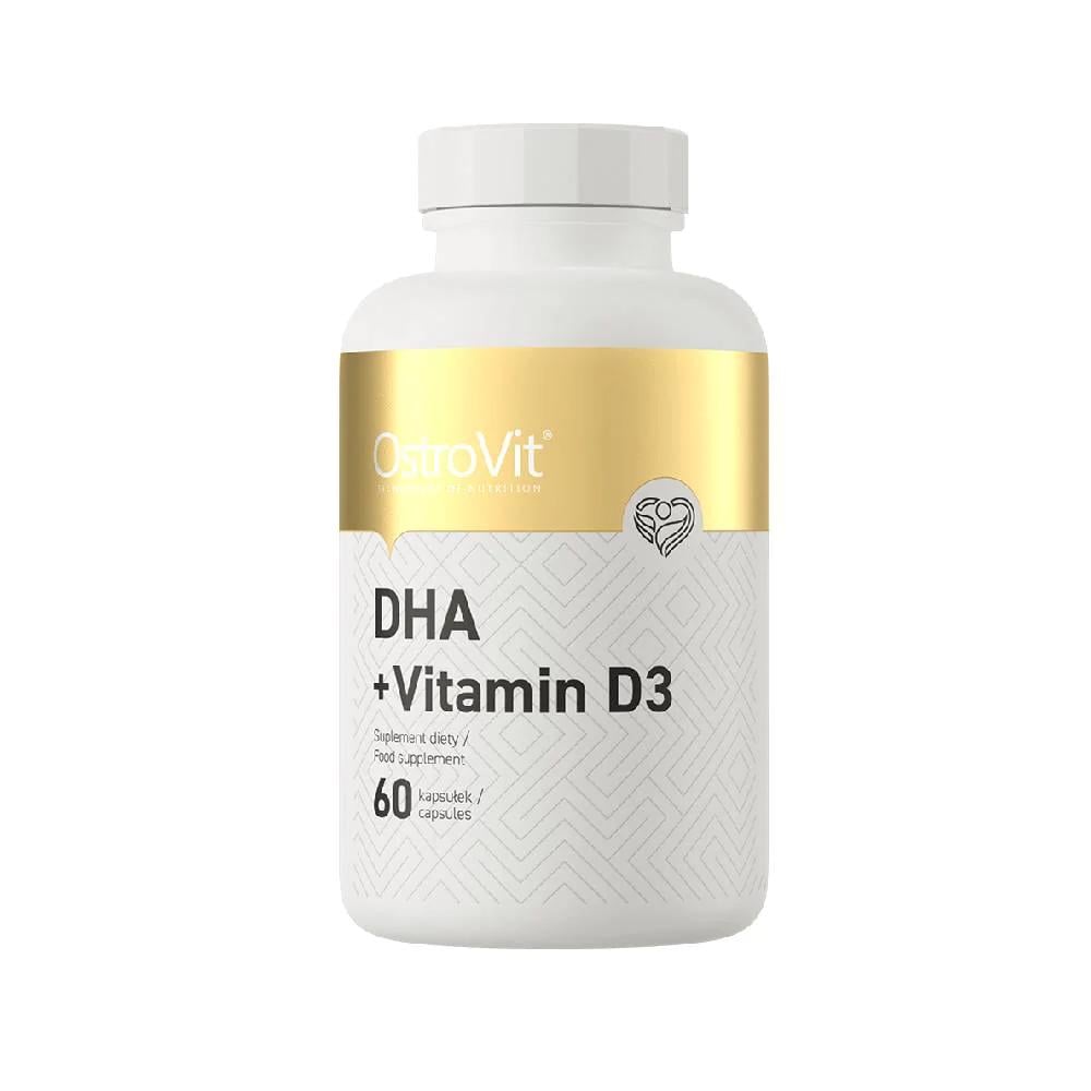 Кислота докозагексаеновая DHA Ostrovit Vitamin D3 60 capsules