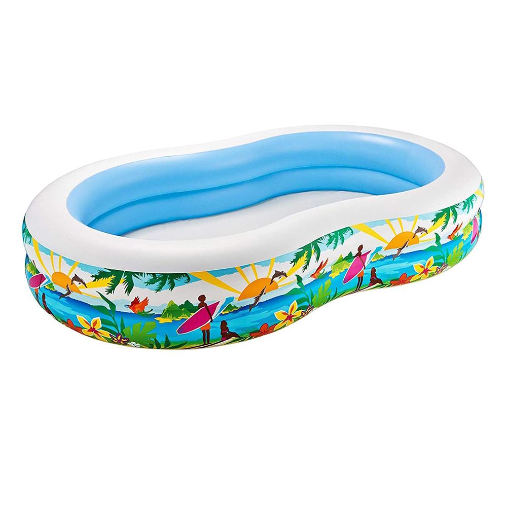 Басейн надувний дитячий Intex 56490 Райська Лагуна 262х160х46 см (167534)