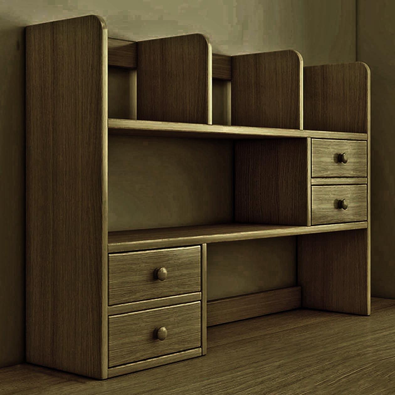 Полка-надстройка настольная из дерева Златиса палисандр (АКД-015802)