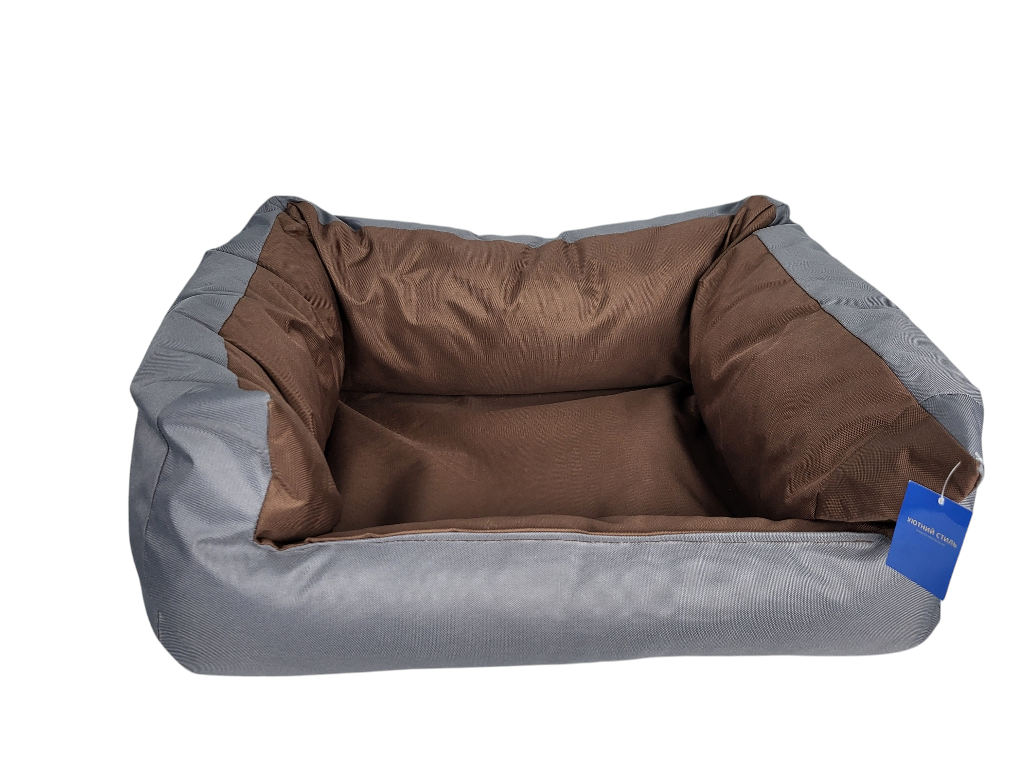 Лежанка для собак и кошек двусторонняя 55х40 см Серо-коричневый (1473) Лежанка для собак и кошек двусторонняя 55х40 см Серо-коричневый (1473)